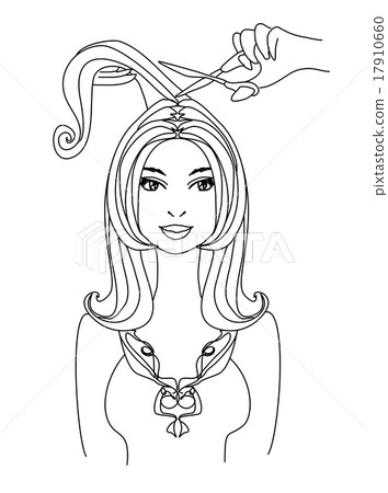 hairdresser making haircut at beauty salon 17910660