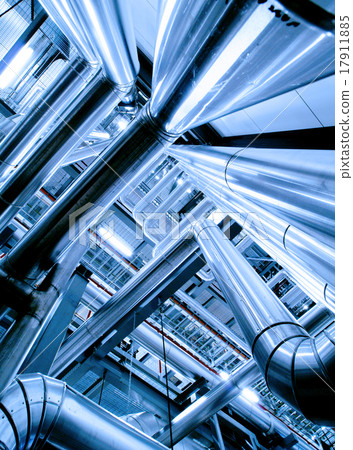 Industrial zone, Steel pipelines, valves  ladders 17911885