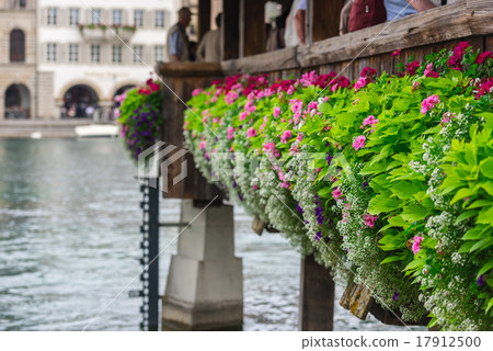 Flowers on The Chapel Bridge in Lucerne 17912500