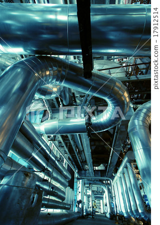 Industrial zone, Steel pipelines and valves Industrial zone, Steel pipelines and valves 17912514