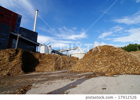 bio power plant against blue sky 17912526