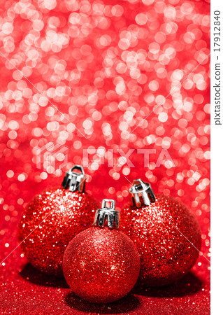Beautiful red christmas balls Beautiful red christmas balls 17912840