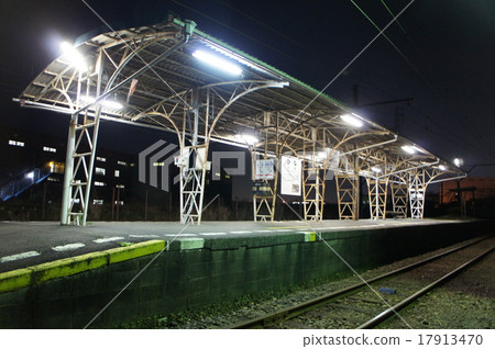 Night view Heritage Seikan Railway Hina station Night view Heritage Seikan Railway Hina station 17913470