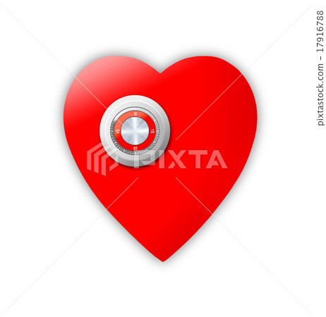 Heart locked as a safe. Illustration Heart locked as a safe. Illustration 17916788