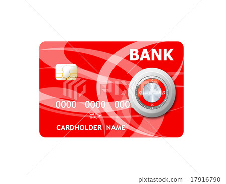 Credit card and lock. Concept of a safe payment Credit card and lock. Concept of a safe payment 17916790