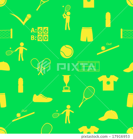 tennis sport theme seamless green pattern eps10 17916953