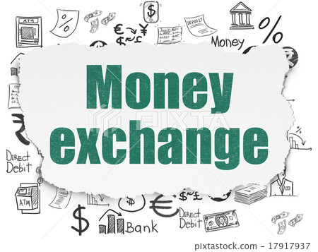 Currency concept: Money Exchange on Torn Paper Currency concept: Money Exchange on Torn Paper 17917937
