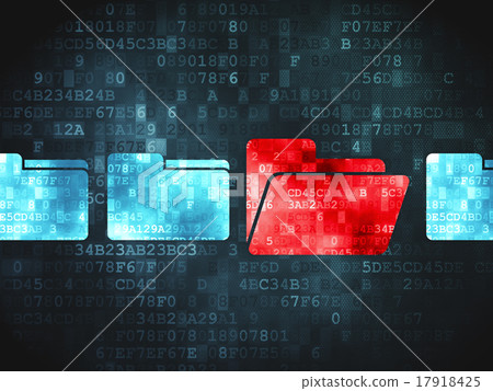 Business concept: Folder on digital background 17918425
