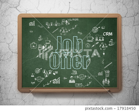 Finance concept: Job Offer on School Board Finance concept: Job Offer on School Board 17918450