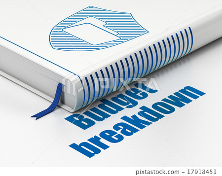 Business concept: book Folder With Shield, Budget Business concept: book Folder With Shield, Budget 17918451