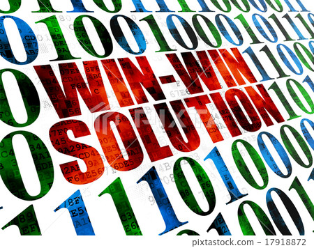 Business concept: Win-win Solution on Digital Business concept: Win-win Solution on Digital 17918872