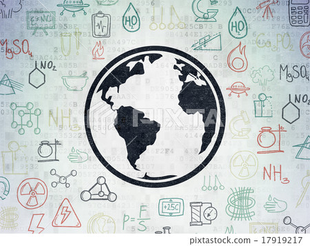 Science concept: Globe on Digital Paper background Science concept: Globe on Digital Paper background 17919217