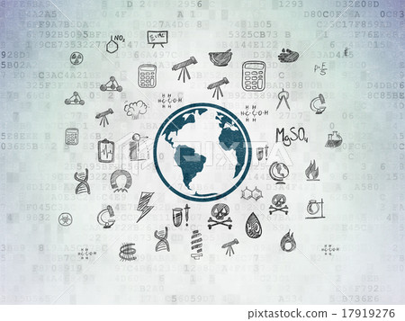 Science concept: Globe on Digital Paper background Science concept: Globe on Digital Paper background 17919276