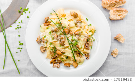 Mushrooms with noodles and sauce 17919458