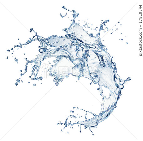 blue water splash isolated 17919544