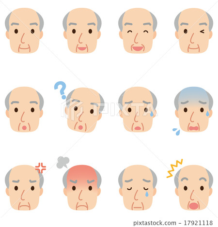 面部表情面對老年男性的圖標 17921118