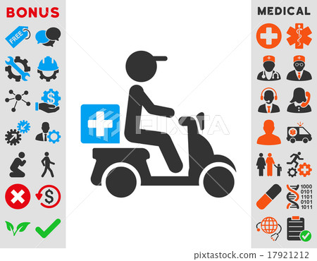 Drugs Motorbike Delivery Icon 17921212