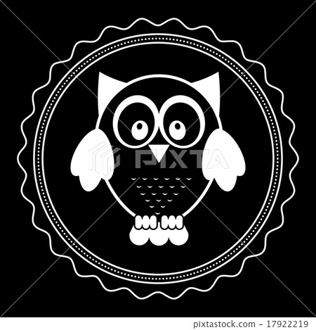 owl design over black background vector illustration 17922219