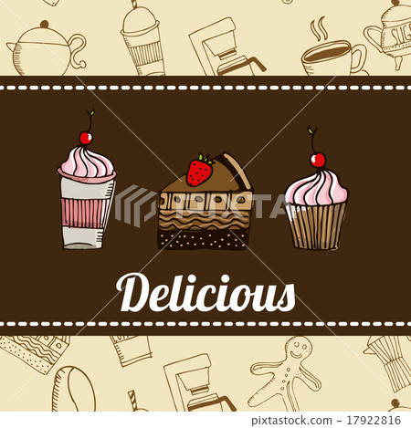 dessert design over pink background vector illustration dessert design over pink background vector illustration 17922816