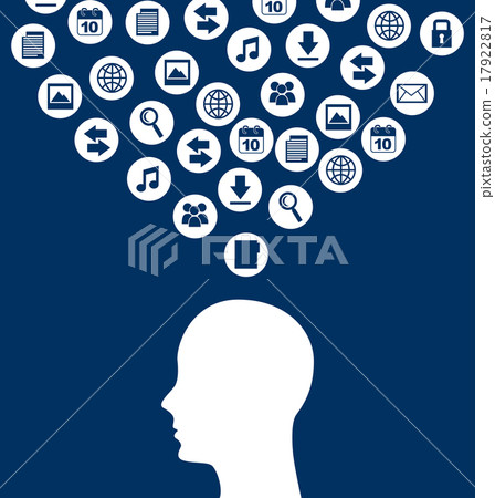 clouds computing over blue background vector illustration clouds computing over blue background vector illustration 17922817