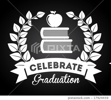 graduation design over black background vector illustration graduation design over black background vector illustration 17924439