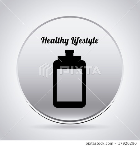 healthy lifestyle over gray background vector illustration healthy lifestyle over gray background vector illustration 17926280