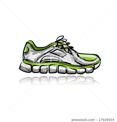 Sport sneakers, sketch for your design 17926934