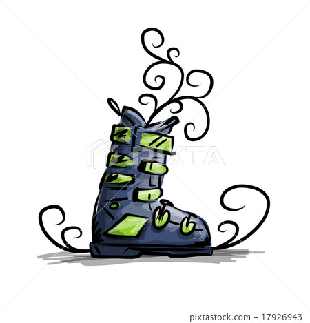 Ski boots, sketch for your design 17926943