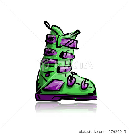 Ski boots, sketch for your design 17926945