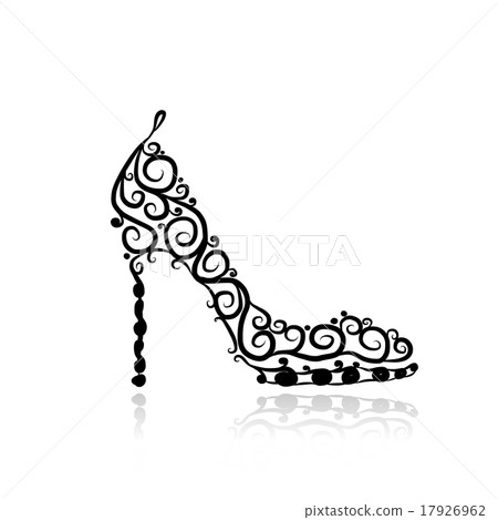 Female shoes, sketch for your design Female shoes, sketch for your design 17926962