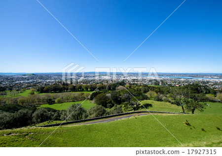 Stock Photo: View from the One Tree Hill,Auckland New Zealand