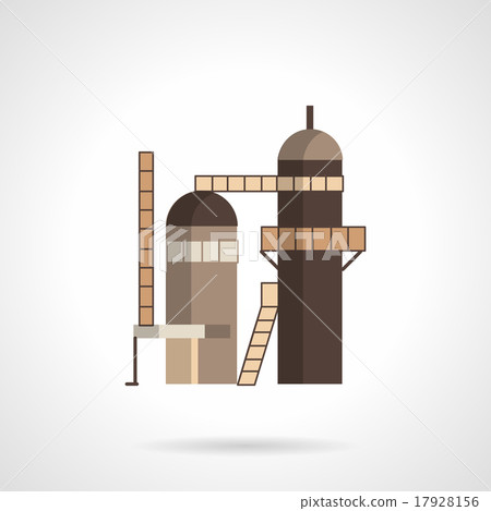 Flat color plastics plant vector icon Flat color plastics plant vector icon 17928156