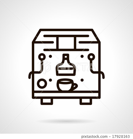 Black line coffee machine vector icon Black line coffee machine vector icon 17928163
