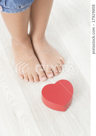 Children's feet and hearts Children's feet and hearts 17929808