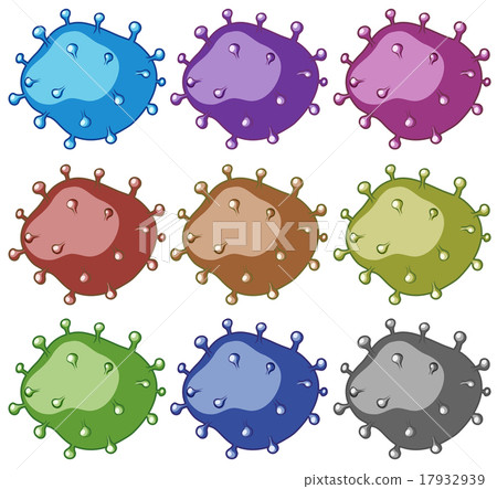Setof germs in different colors Setof germs in different colors 17932939
