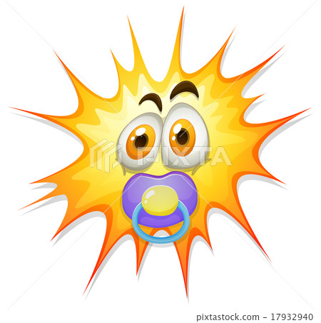 Baby face on orange splash Baby face on orange splash 17932940