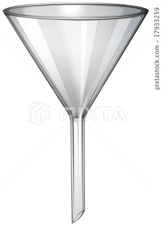 Glass funnel on white Glass funnel on white 17933259