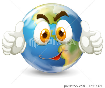 Earth with happy face 17933371