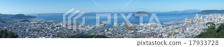 Super panorama of Takamatsu city coastal area 17933728