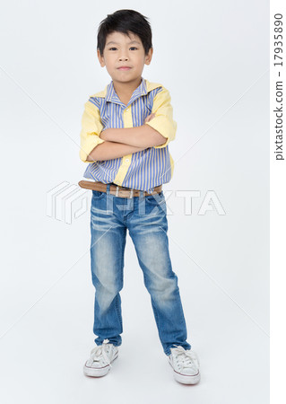 Portrait of asian happy boy looking at camera Portrait of asian happy boy looking at camera 17935890