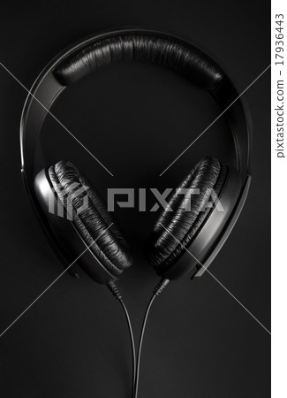 Headphones Isolated on a Black Background Headphones Isolated on a Black Background 17936443