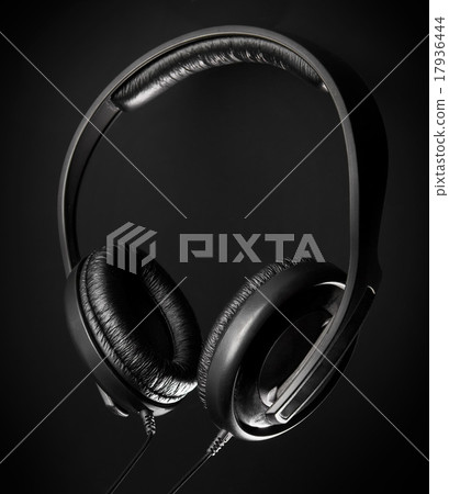 Headphones Isolated on a Black Background 17936444
