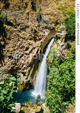 Waterfall under New Bridge - Puente Nuevo in Ronda 17936718
