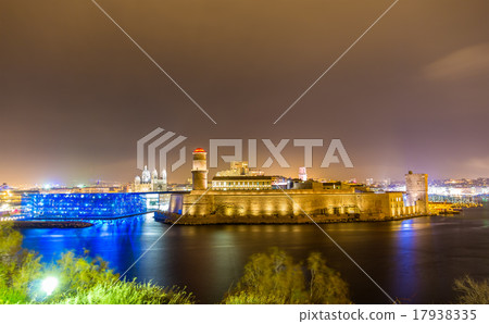 Night view of Fort Saint-Jean and Cathedral 17938335