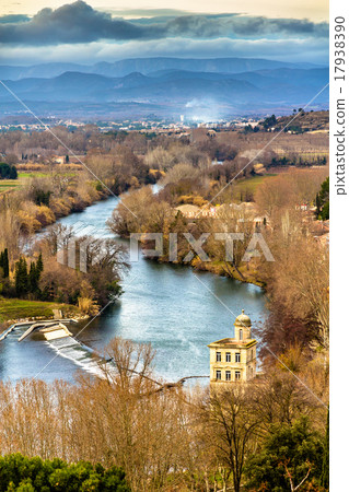 View from Beziers to the river Orb - France View from Beziers to the river Orb - France 17938390
