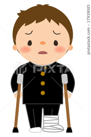 Boy wearing uniform in winter _ fracture 17939085