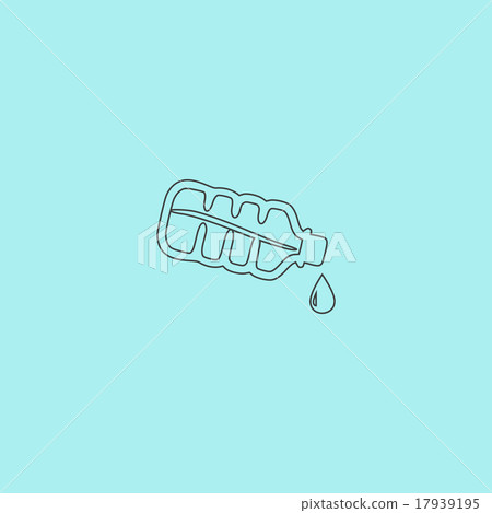 Water bottle with drop icon 17939195