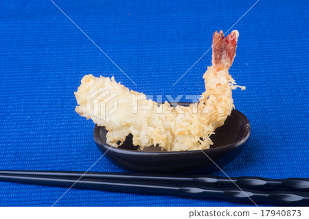 japanese cuisine. tempura prawn on the background japanese cuisine. tempura prawn on the background 17940873