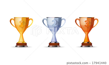 Set of winners award for first, second and third 17941440