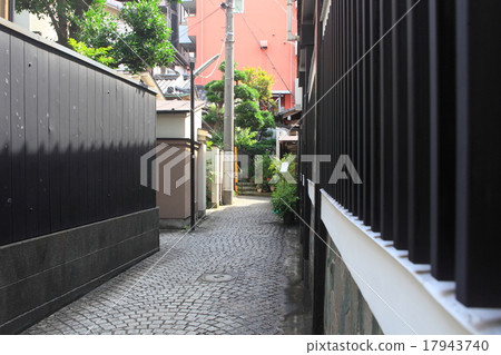 Image of the back alley of Kagurazaka (cobblestone) Image of the back alley of Kagurazaka (cobblestone) 17943740